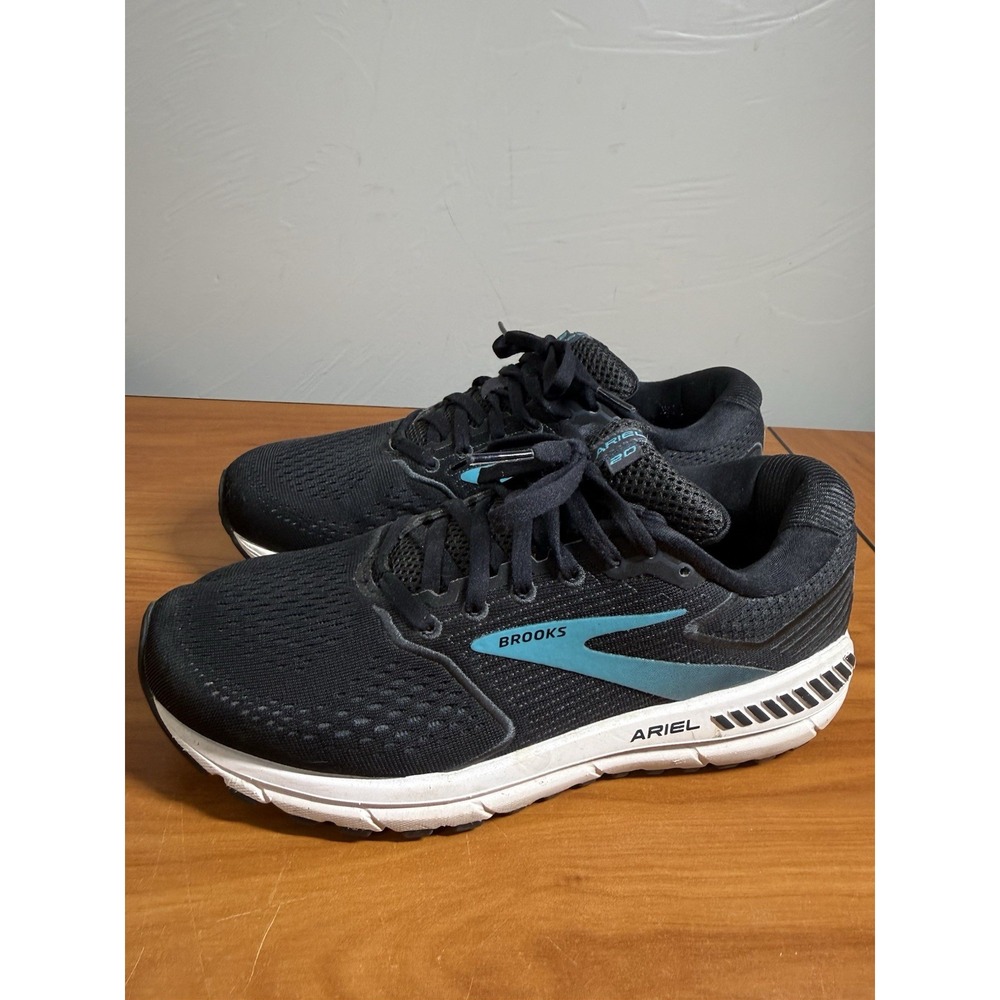 Brooks Ariel 20 Running Shoes Black Teal Mesh Women's Size 8.5B